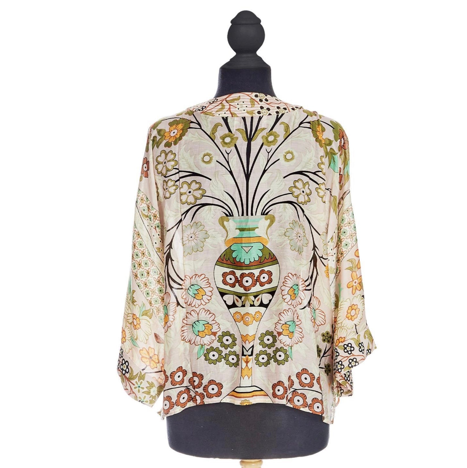 Lightweight Short Kimono - Floral Arch