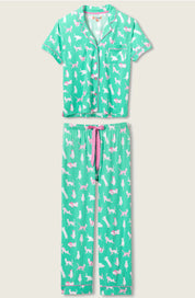 PJ Salvage Whimsy Cats Cropped PJ Set
