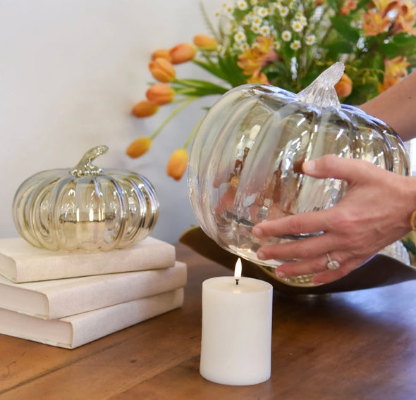 Transparent Glass Pumpkin Cloche