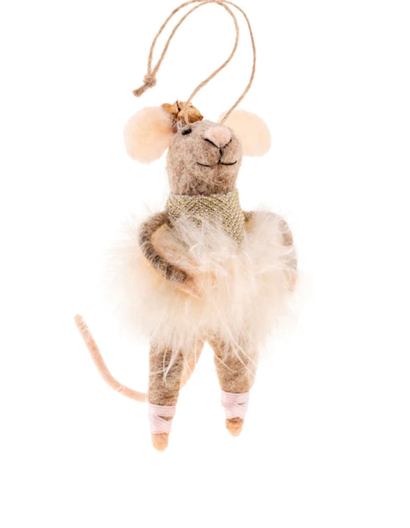 Felt Ornaments Ballerina Mice