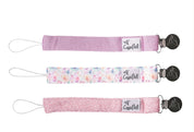 Knit Binky Clip 3 Pack- Bloom