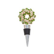 Holiday Wreath Jeweled Bottle Stopper 3 Colors