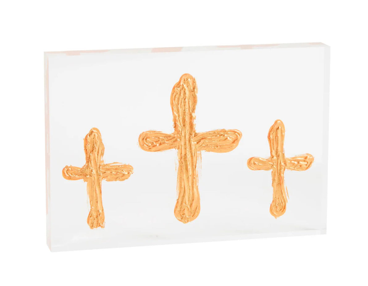 Acrylic Plaque Triple Cross