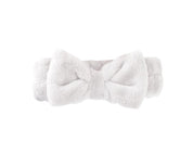 Plush Bow Spa Headband - White