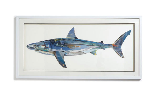 Shark Paper Collage Wall Art - PICK UP ONLY