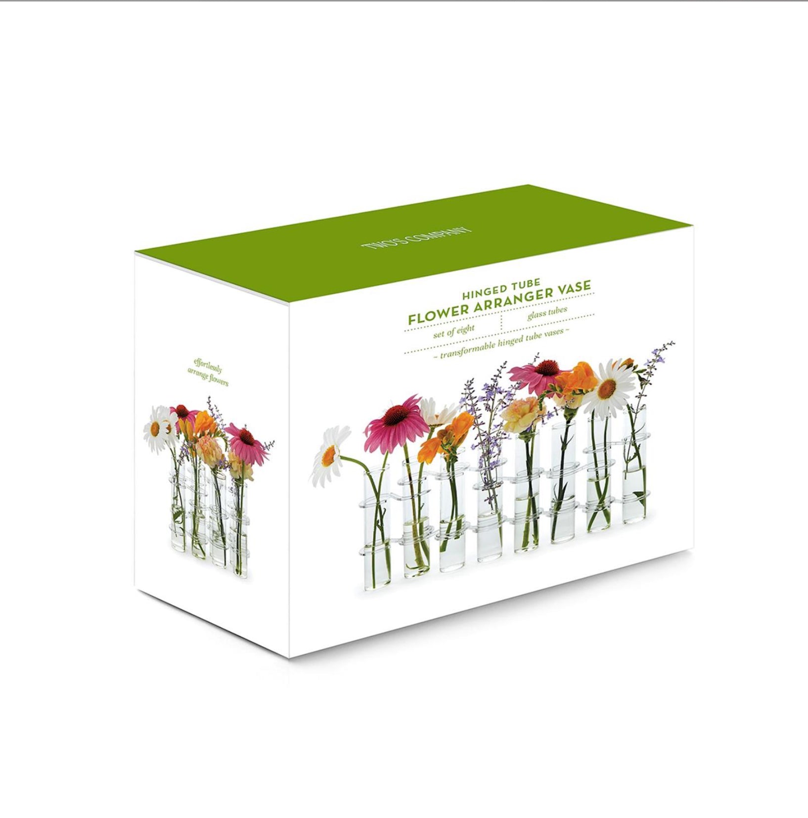 Hinged Tube Flower Arranger Vase - Set of 8