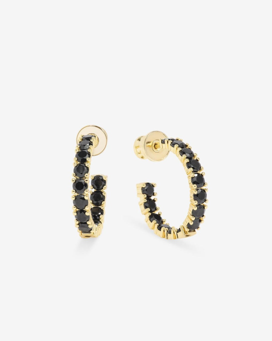 Heiress .75” Hoops - Black