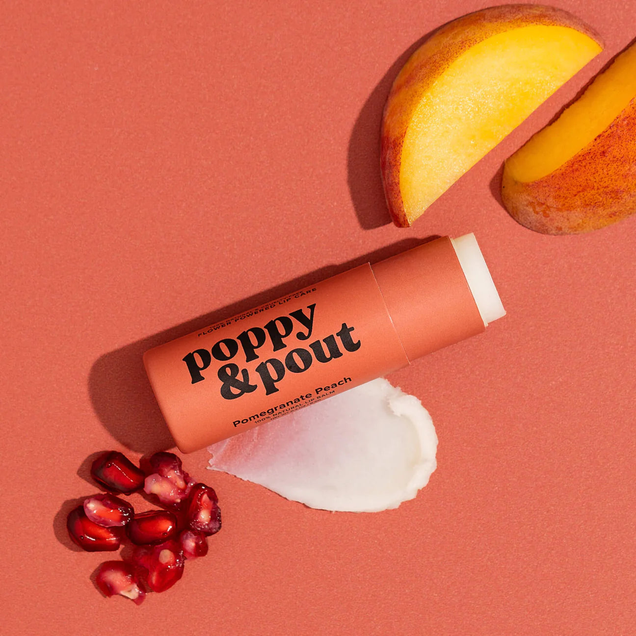 Poppy & Pout Lip Balm - Pomegranate Peach