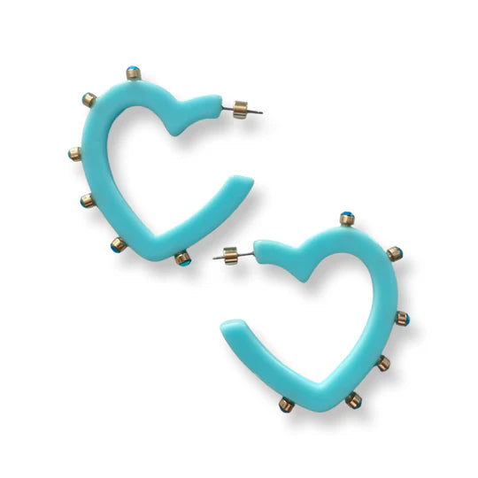 Lover Jewel Hoop - Ice Blue- Large