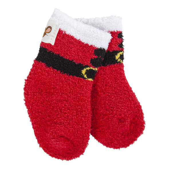 Infant Cozy Crew Socks- Santa