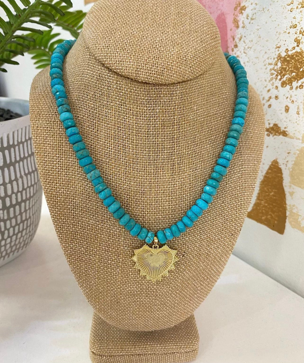 Mac & Malley Heart Collection Necklace - Turquoise