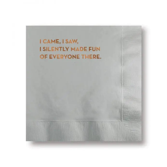 Cocktail Napkins - I Came, I Saw