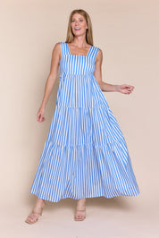 Sofia Fayza One Size Dress- Celeste Stripes