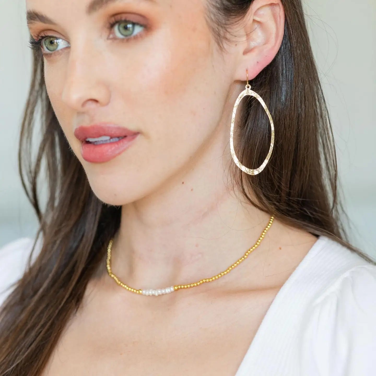 Long Abstract Gilded Earrings / Gold