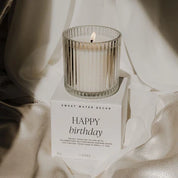 Ribbed Jar Candle- Happy Birthday