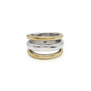 Riff Ring - Sterling Silver & Brass