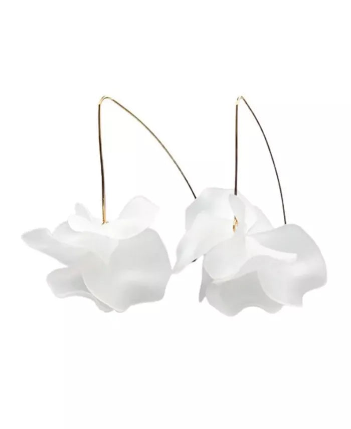 Air Bloom Drop Earrings - White