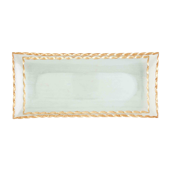 Gold Edge Glass Tray Set