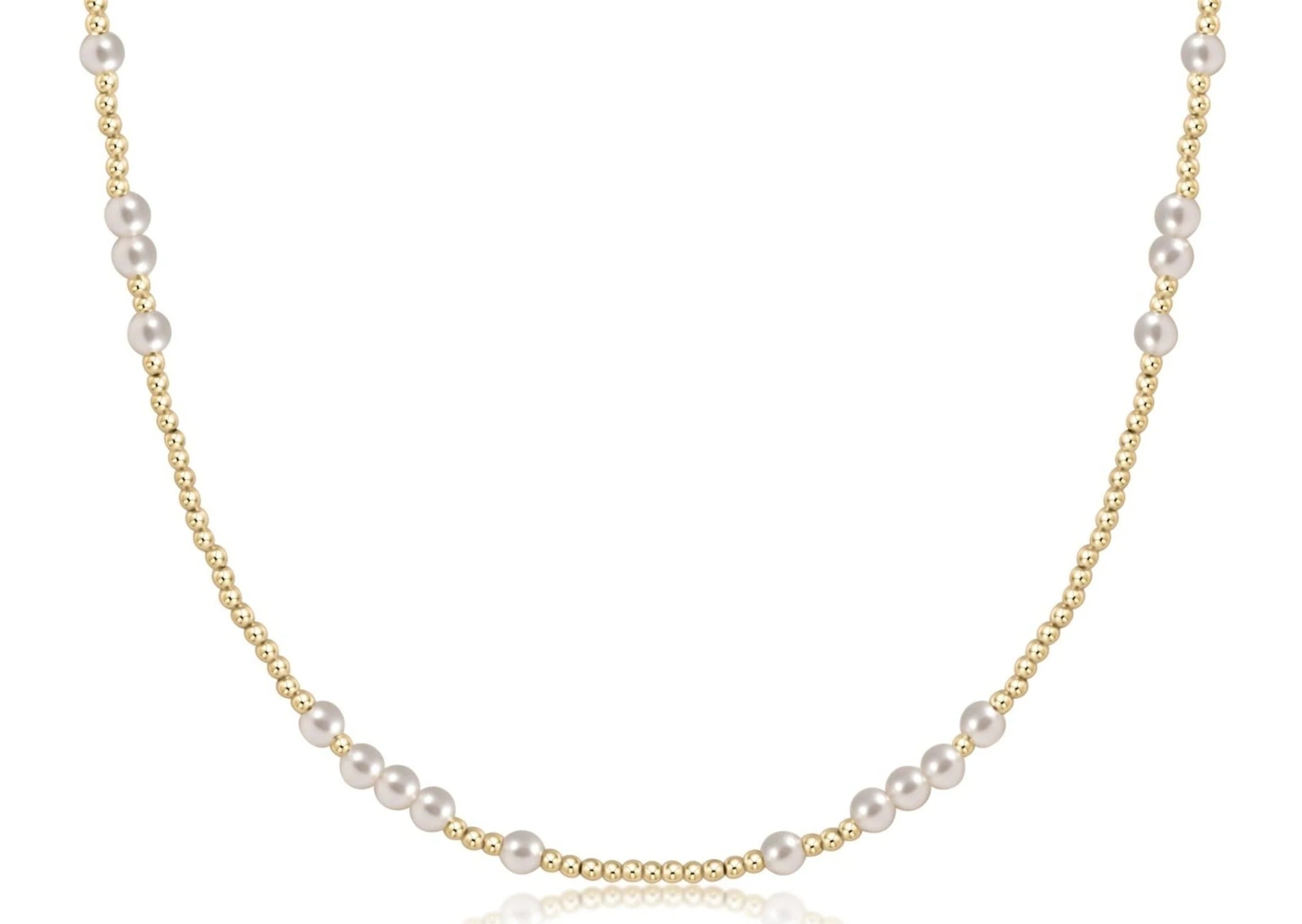 Choker Hope Unwritten Chain 17”- 4mm Pearl
