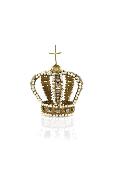 Rhinestone And Pearl Crown- Small