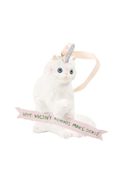 Ornament/Resin - Magical Fantastical Unicorn Kitten