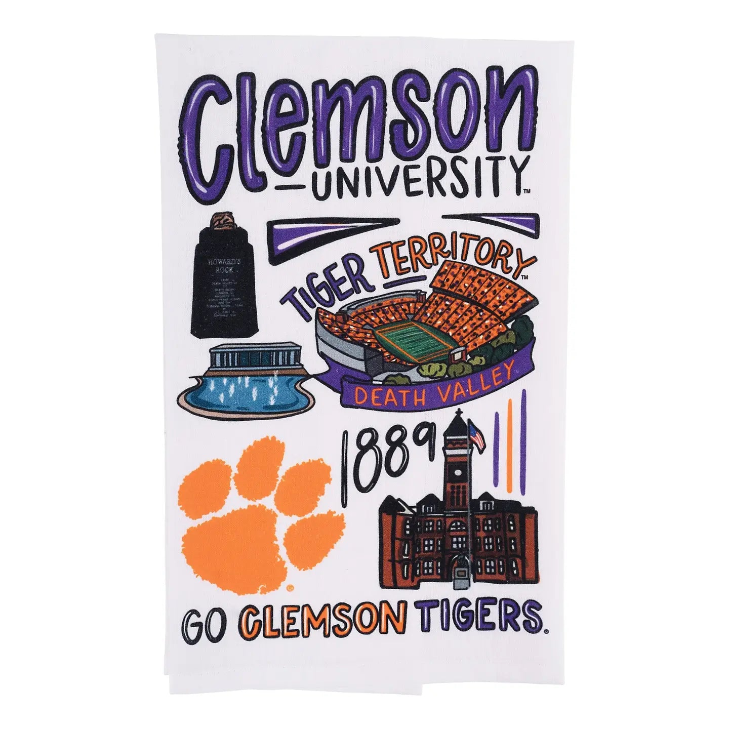 Tea Towel - Clemson Icon