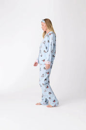 PJ Salvage Coffee & Cat Naps Flannel PJ Set