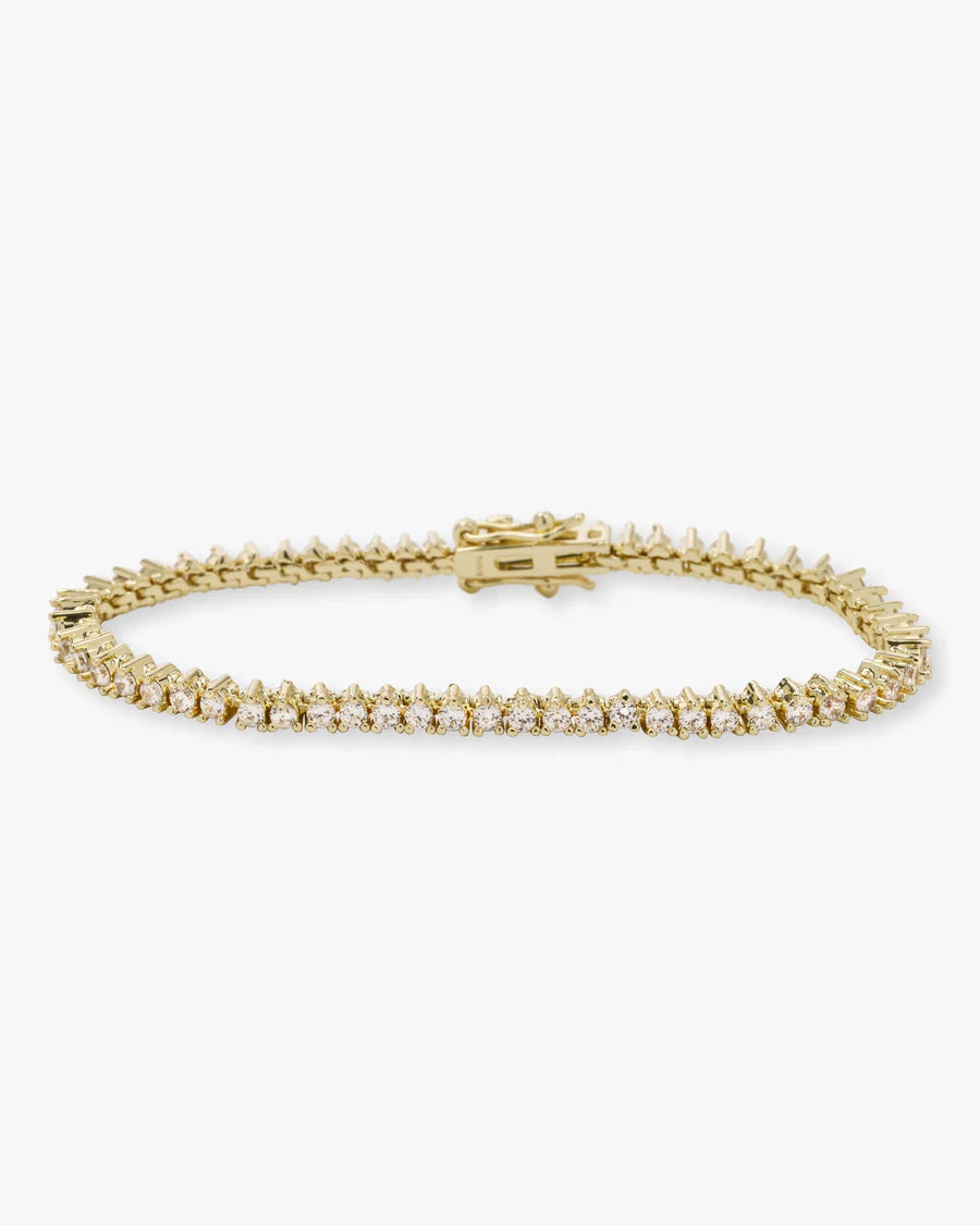 Baby Not Your Basic Tennis Bracelet - Gold