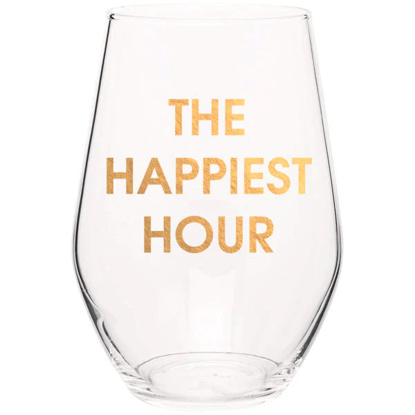 Wine Glass- The Happiest Hour