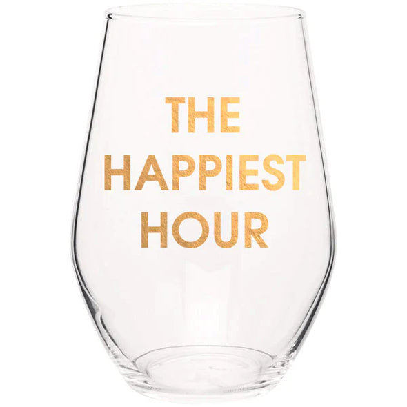 Wine Glass- The Happiest Hour