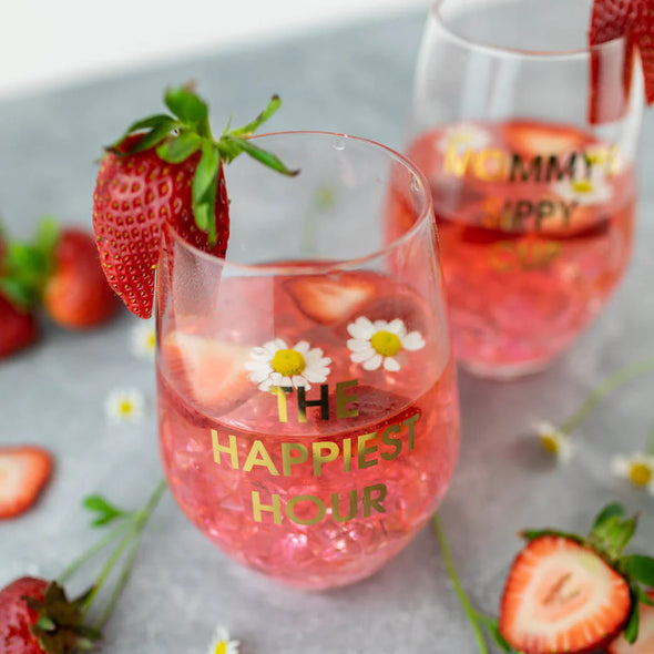 Wine Glass- The Happiest Hour