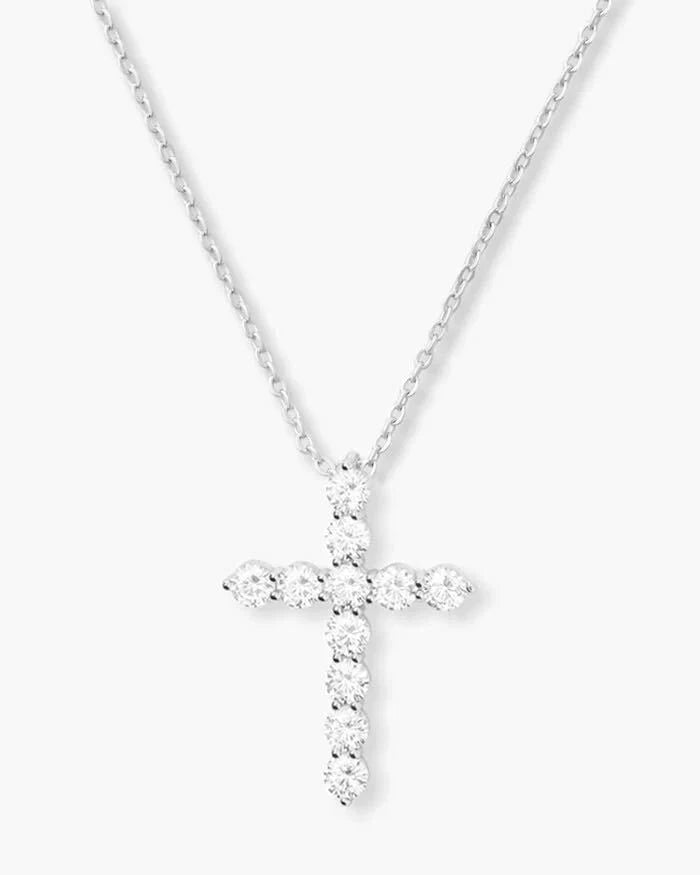 Oh She Fancy Small Cross Pendant - Silver