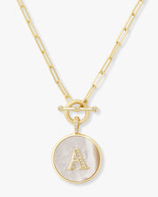 Love Letters Medallion Necklace - Gold