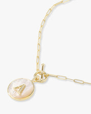 Love Letters Medallion Necklace - Gold