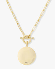 Love Letters Medallion Necklace - Gold