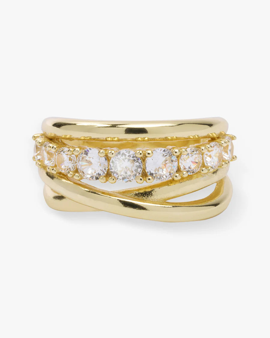 Oh She Fancy Stacked Diamond Ring - Gold