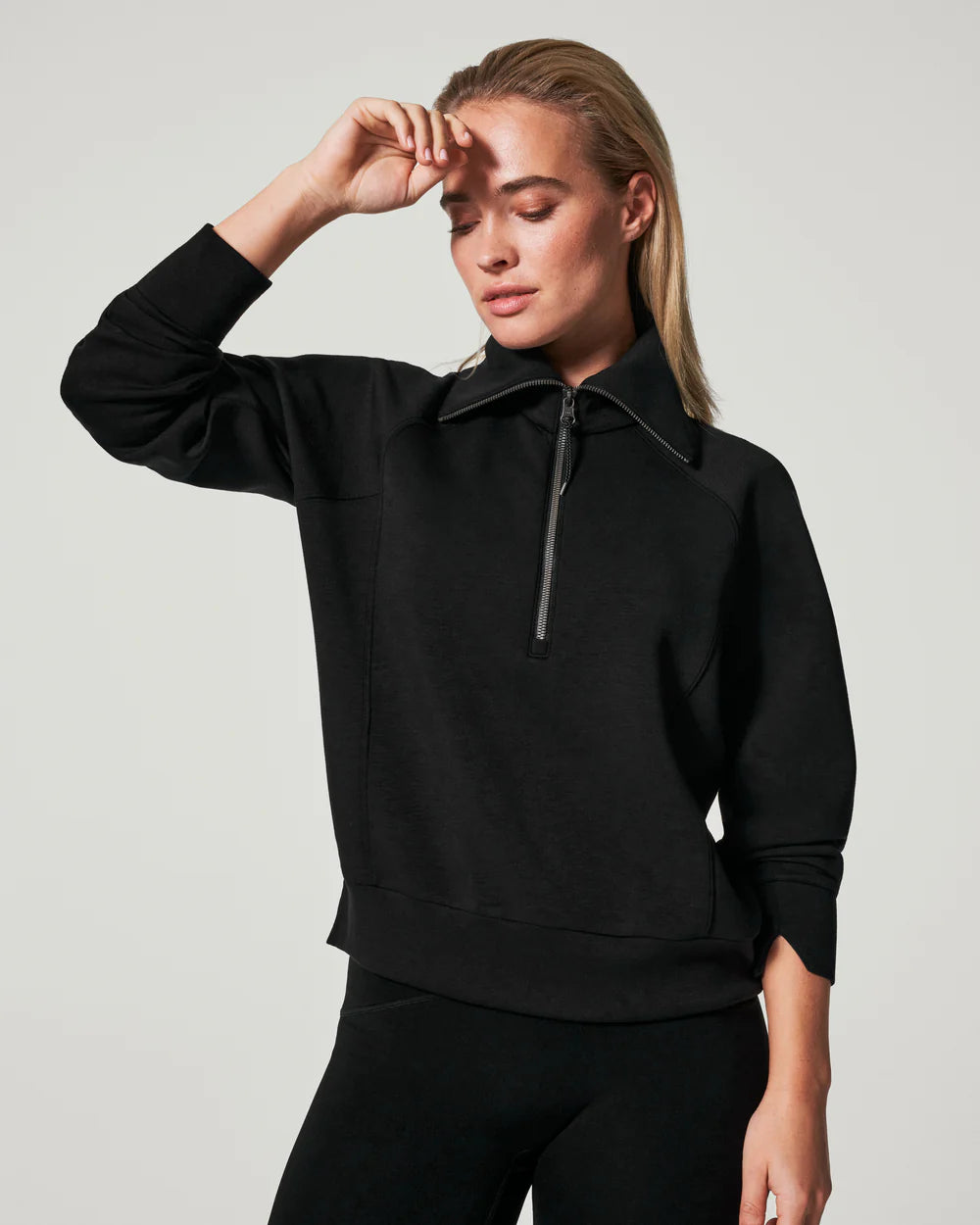 Spanx AirEssentials Half Zip - Black