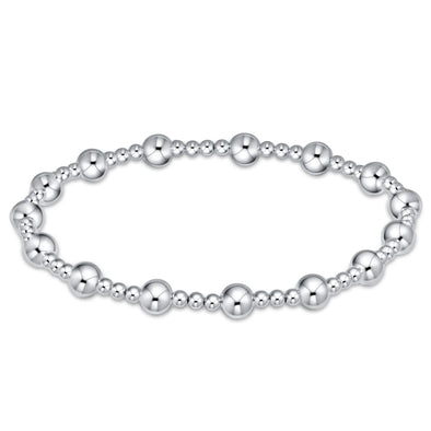 Sterling Silver Sincerity Pattern 5mm Bead Bracelet