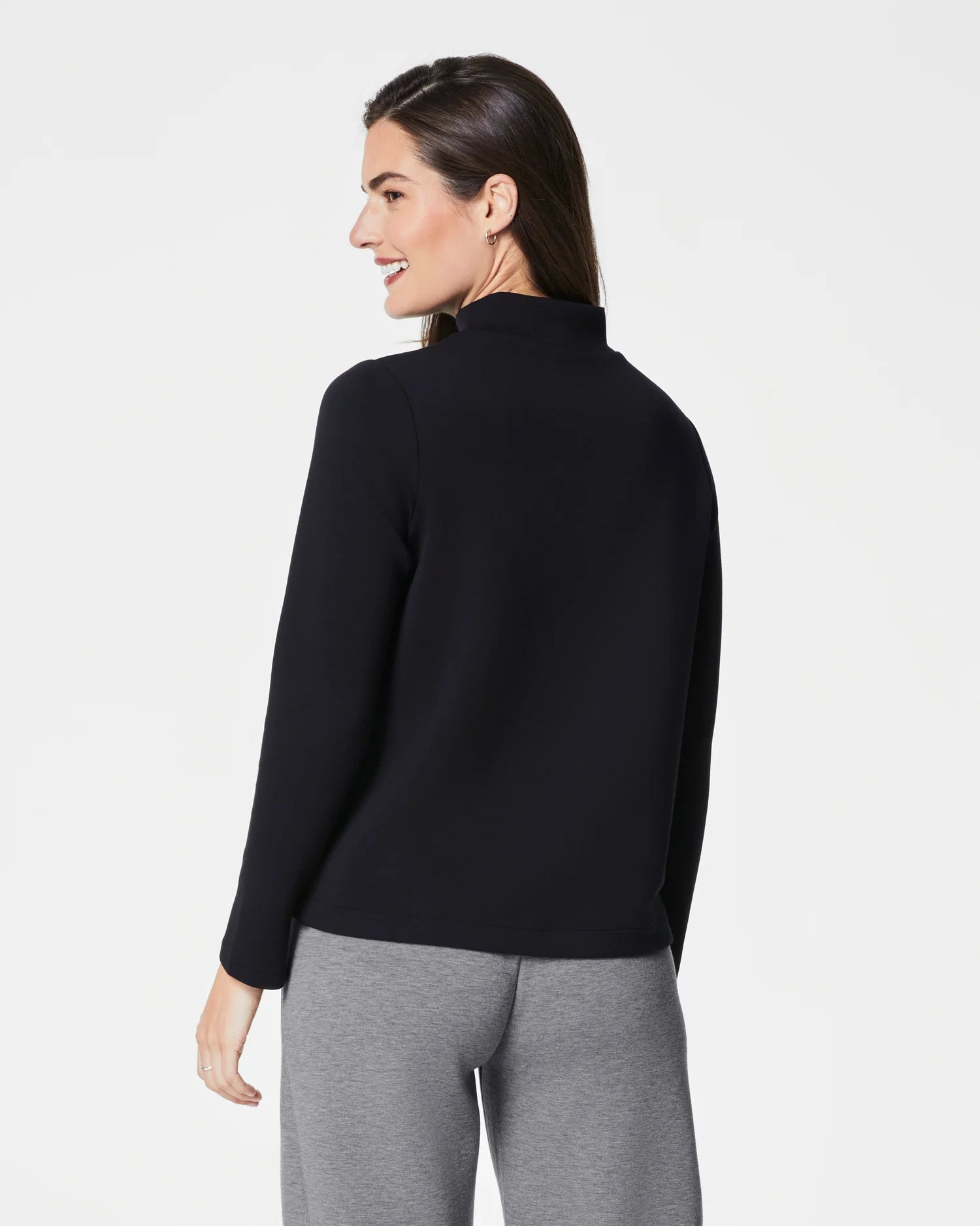 Spanx AirEssentials Mock Pullover - Black