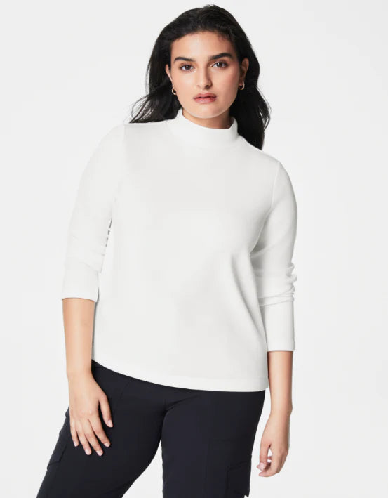 Spanx AirEssentials Mock Pullover - White