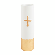 Bud Vase - Gold Painted Cross