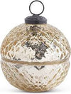 Mercury Glass Gold Ornament Candle/Small- Cranberry Spice
