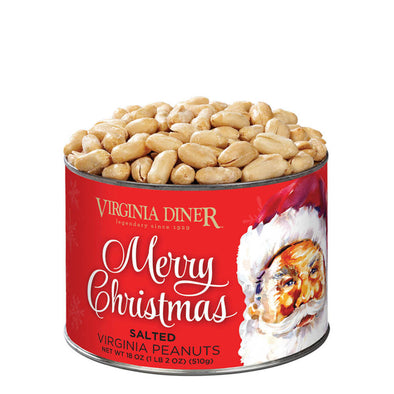 Merry Christmas Salted Virginia Peanuts- Medium 18oz