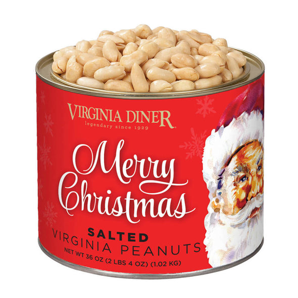 Merry Christmas Salted Virginia Peanuts- Large 36oz