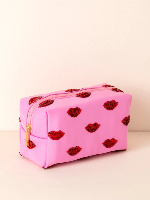Cosmetic Pouch- Cara Lips Pattern
