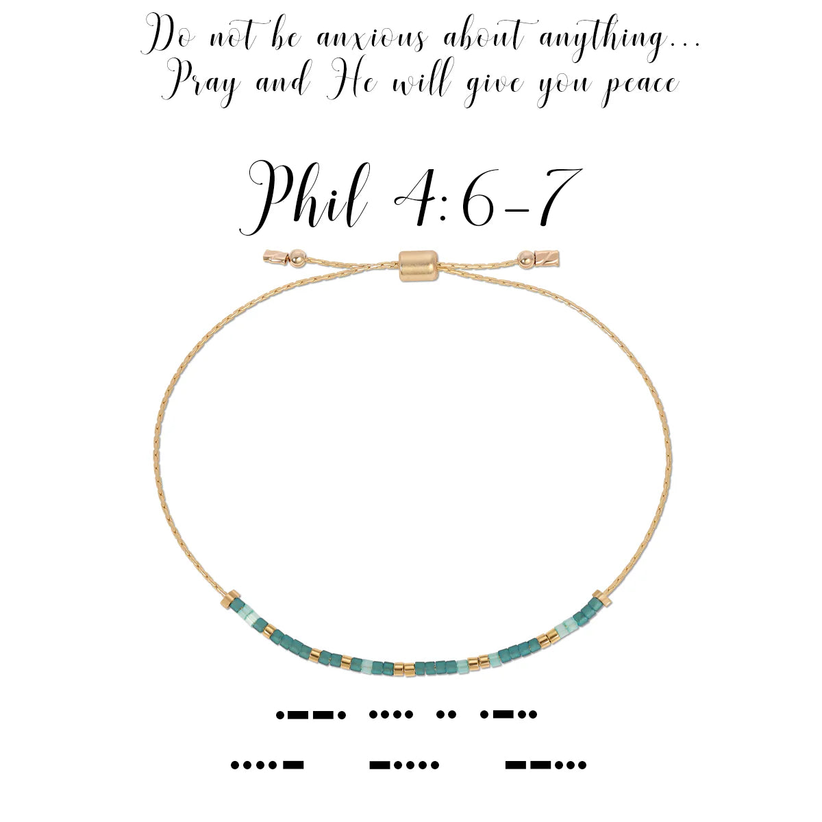 Dot & Dash Bracelet- Philippians 4:6-7