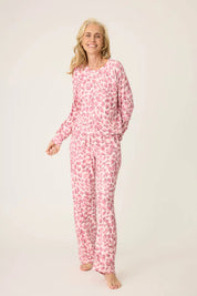 PJ Salvage Full of Love Leopard PJ Set