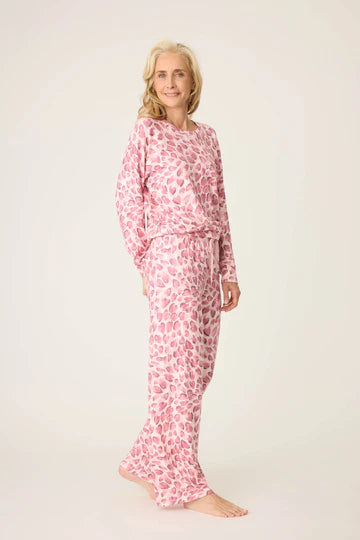 PJ Salvage Full of Love Leopard PJ Set