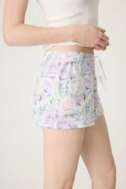 PJ Salvage Violet Rose Floral Waffle Thermal Short