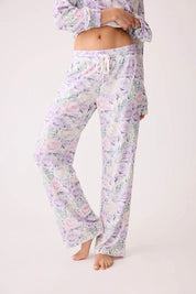 PJ Salvage Violet Rose Floral Waffle Thermal Pant